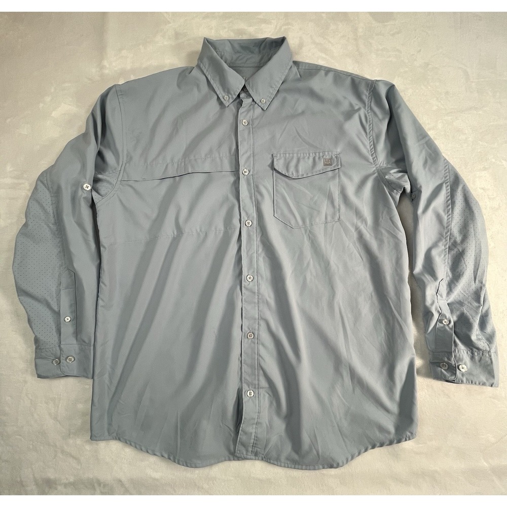 HUK Tide Point Shirt Mens XL Light‎ Blue
